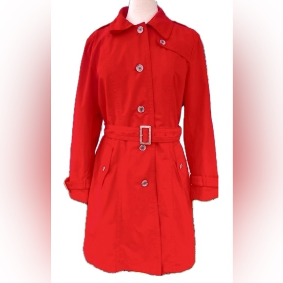 Pendleton Red Trench Coat XL - Picture 1 of 13